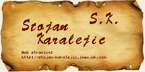 Stojan Karalejić vizit kartica